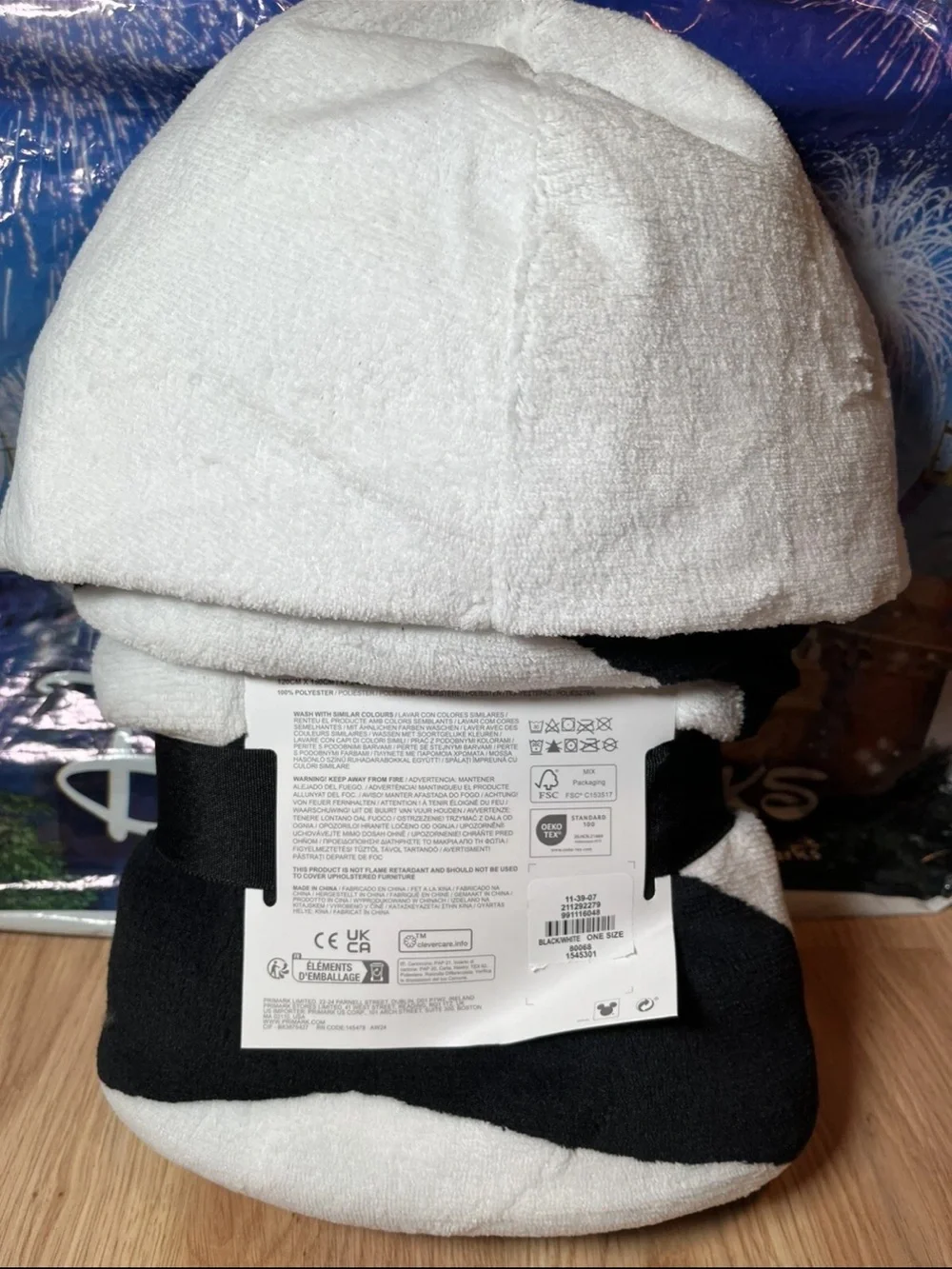 Disney Nightmare Before Christmas Jack Skellington Hooded Throw Primark New